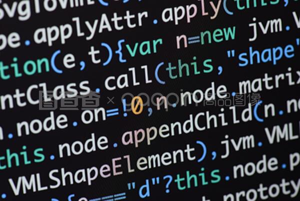 真實的java腳本代碼開發屏幕。編程工作流